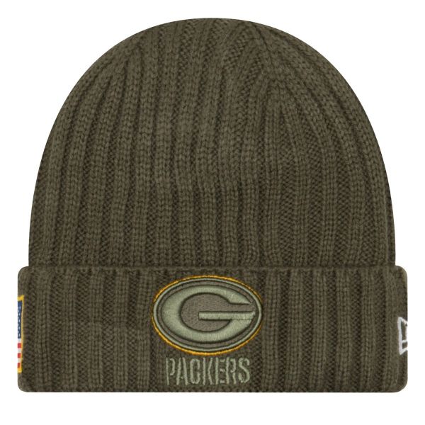 New Era Salute to Service Knit Beanie - Green Bay Packers
