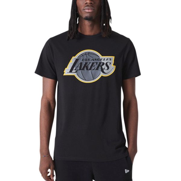 New Era NBA Shirt - OUTLINE Los Angeles Lakers schwarz
