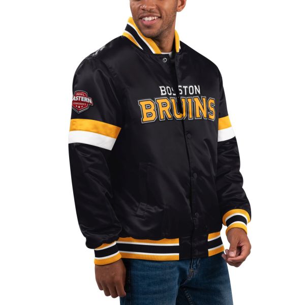 STARTER NHL Boston Bruins HOMEGAME Varsity Satin Jacke