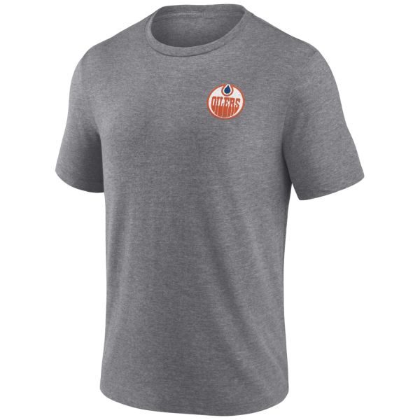 Edmonton Oilers Tri-Blend Backprint Shirt heather grey