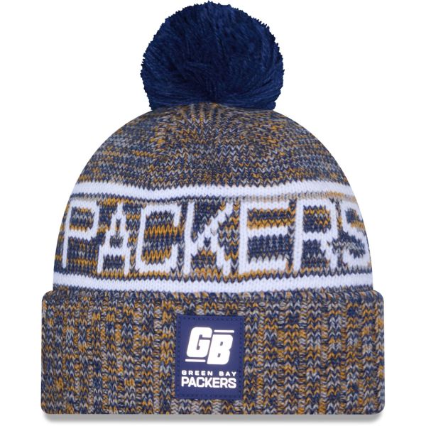 New Era Pompon Bonnet D'Hiver SIDELINE Green Bay Packers