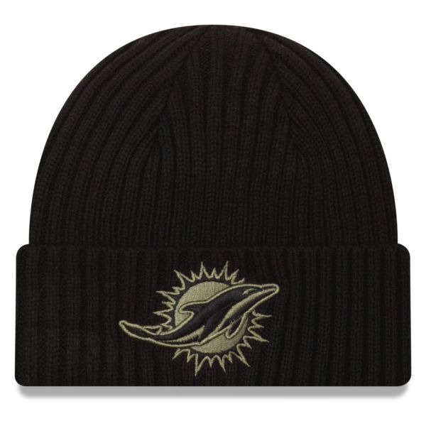 New Era Salute to Service Knit Beanie - Miami Dolphins