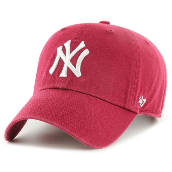 47 Brand Relaxed Fit Cap - CLEAN UP New York Yankees rouge