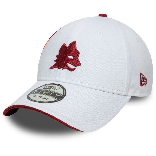 New Era 9Forty Strapback Cap - AS Rom blanc