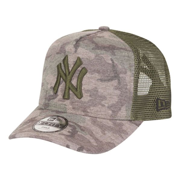 New Era 9Forty Trucker Kids Cap - New York Yankees wood camo