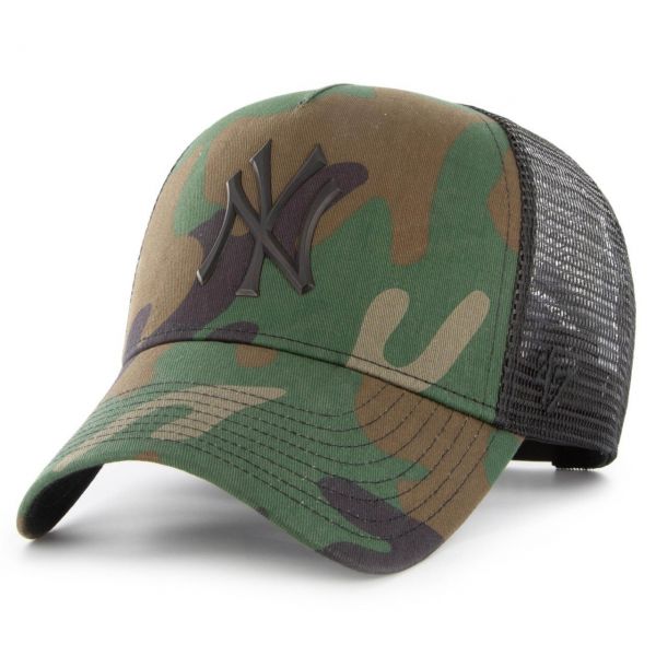 47 Brand Adjustbale Trucker Cap - New York Yankees wood camo