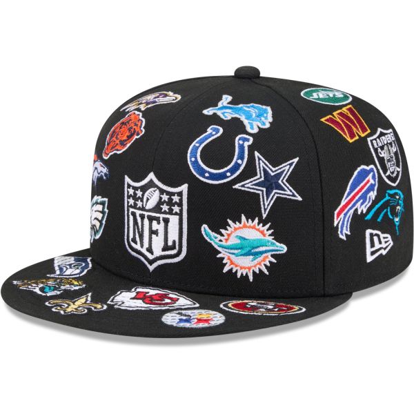 New Era 59Fifty Fitted Cap - NFL ALL OVER PATCHES schwarz