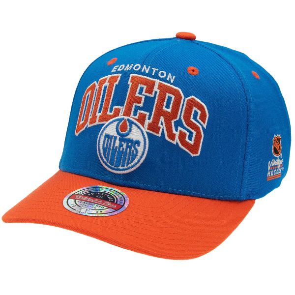 M&N Stretch Snapback Classic Red Cap - Edmonton Oilers