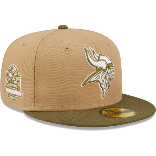 New Era 59Fifty Fitted Cap SIDEPATCH Minnesota Vikings camel