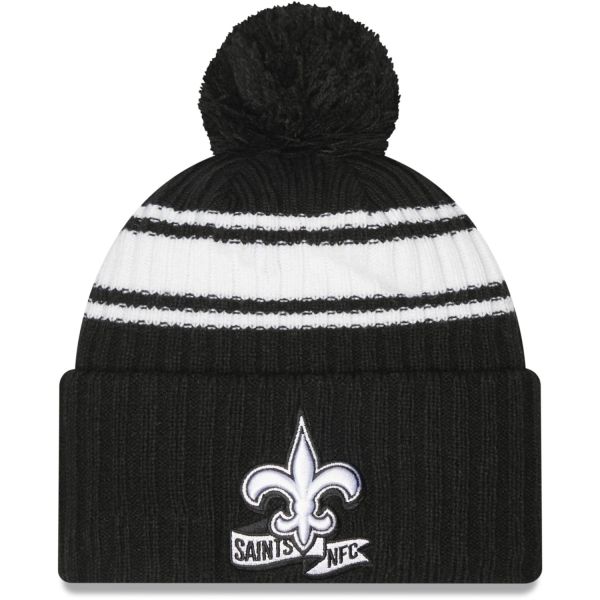 New Era SIDELINE BLACK Knit Beanie - New Orleans Saints