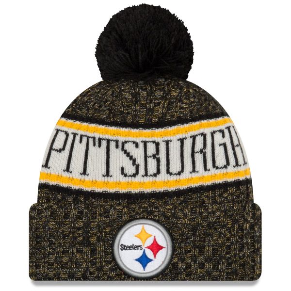 New Era NFL Sideline 2018 Bobble Mütze - Pittsburgh Steelers