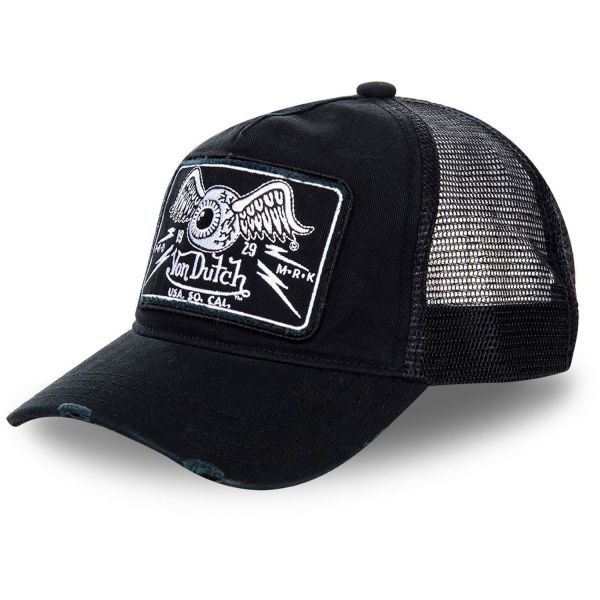 Von Dutch Trucker Mesh Snapback Cap - VINTAGE schwarz