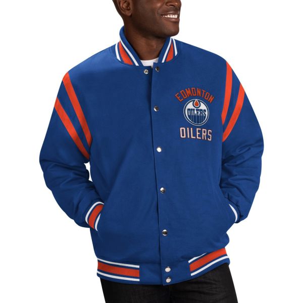G-III Edmonton Oilers NHL Tailback Varsity Jacket