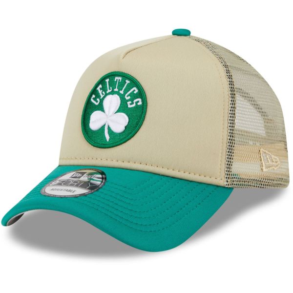 New Era 9Forty Snapback Trucker Cap - Boston Celtics beige