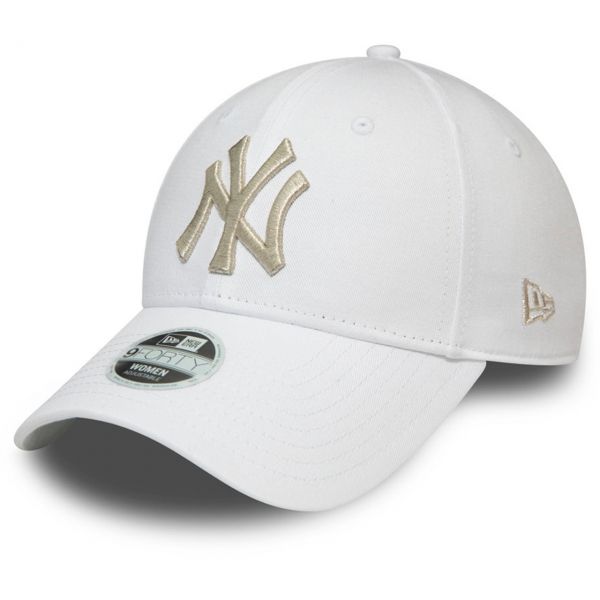 New Era 9Forty Damen Cap - METALLIC New York Yankees blanc