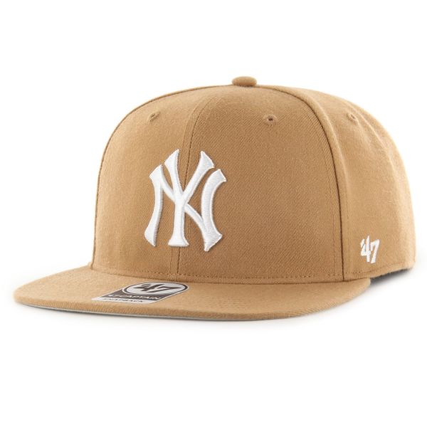 47 Brand Snapback Cap - NO SHOT New York Yankees camel beige