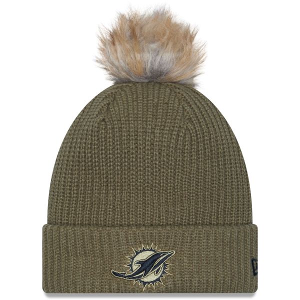 New Era Womens Beanie - SALUTE TO SERVICE Miami Dolphins