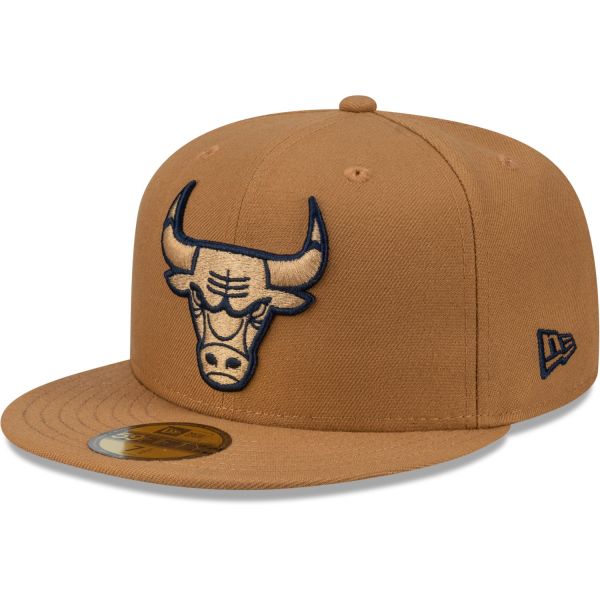 New Era 59Fifty Fitted Cap - NBA Chicago Bulls wheat brown