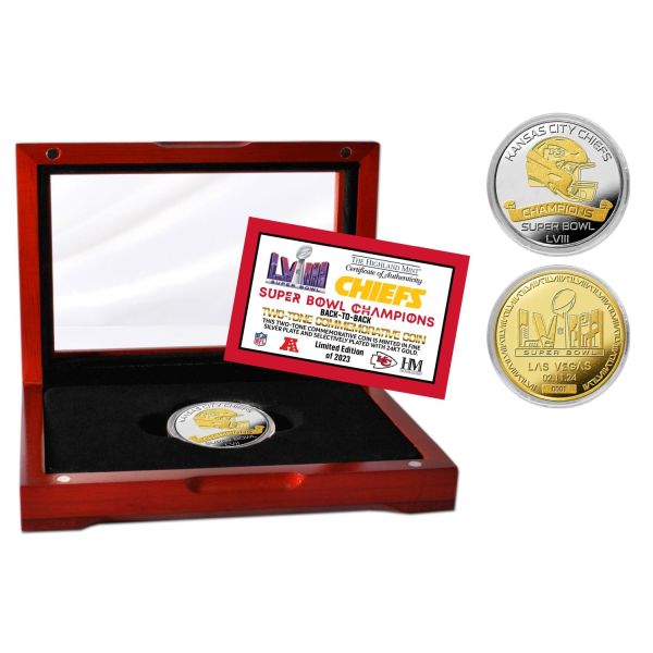 Super Bowl LVIII Kansas City Chiefs Gold Flip Coin (39mm)