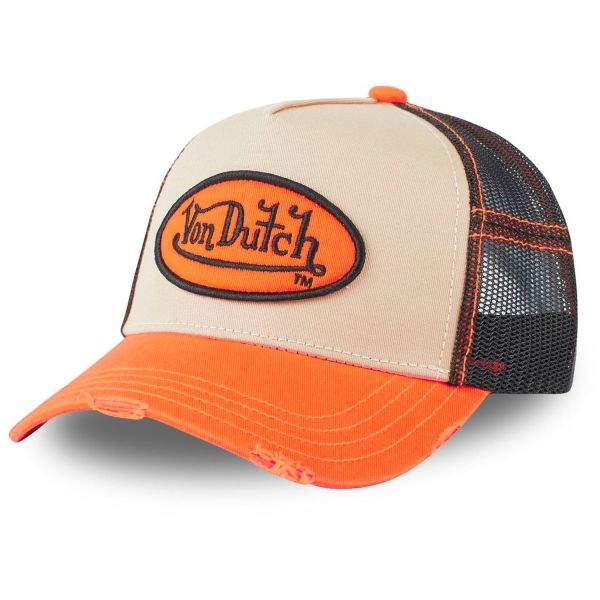 Von Dutch Trucker Mesh Snapback Cap - VINTAGE beige