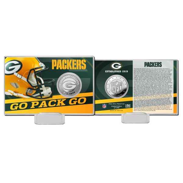NFL Team History Silver Coin Card - Green Bay Packers