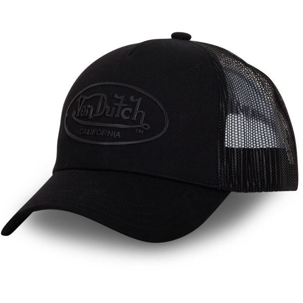 Von Dutch Trucker Mesh Snapback Cap - RUBBER PATCH schwarz