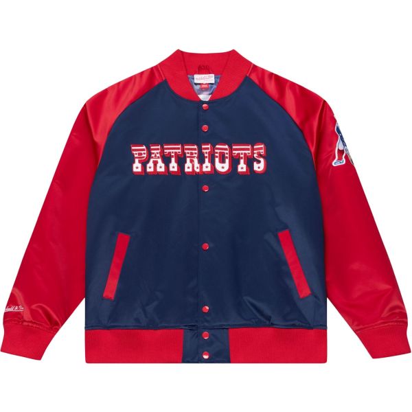 M&N Lightweight Satin Jacke New England Patriots Top Brady