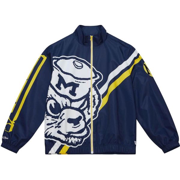 M&N Exploded Logo Warm Up Jacke University of Michigan