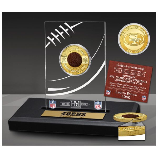 San Francisco 49ers NFL Game Used Coin Display