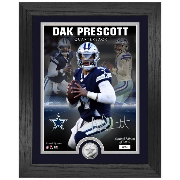 Dak Prescott Dallas Cowboys NFL Signature Coin Photo Mint