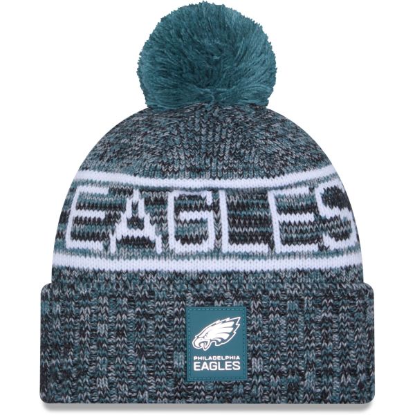 New Era Pompon Bonnet D'Hiver SIDELINE Philadelphia Eagles