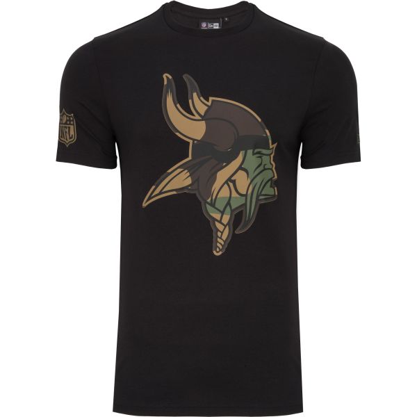 New Era Shirt - NFL Minnesota Vikings black / wood camo