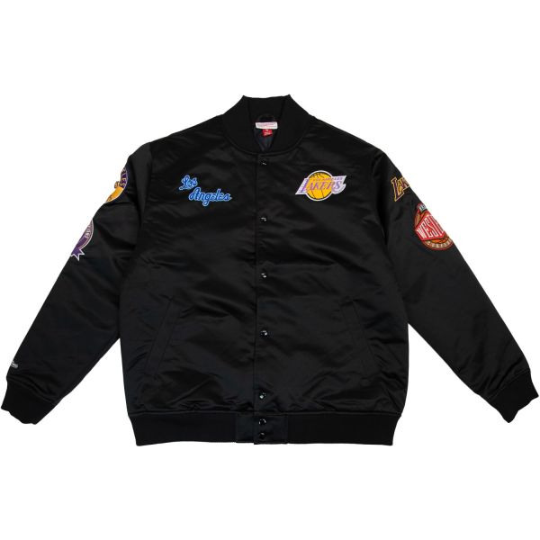 M&N Heavyweight Satin Veste NBA Los Angeles Lakers
