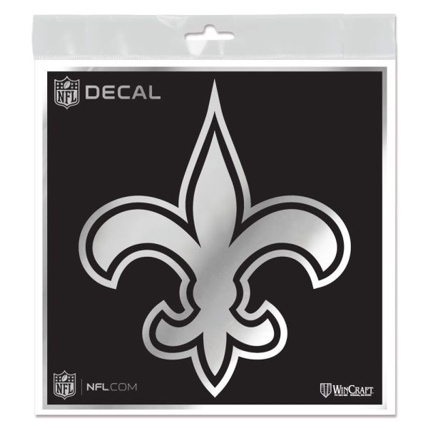 NFL Decal Sticker 15x15cm - METALLIC New Orleans Saints