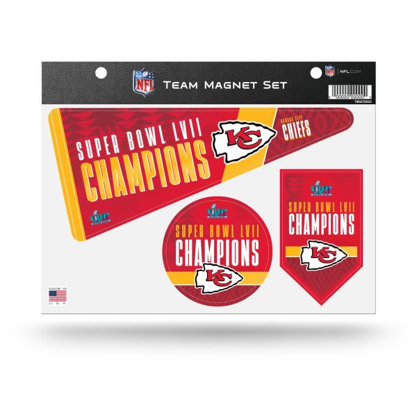 Kansas City Chiefs Super Bowl LVII Champions NFL Magnet-Set