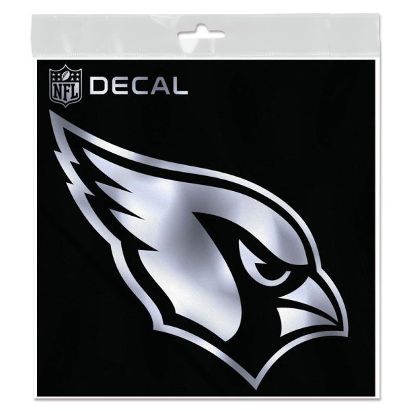 NFL Decal Sticker 15x15cm - METALLIC Arizona Cardinals