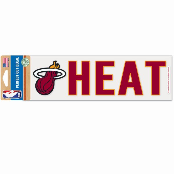 NBA Perfect Cut Aufkleber 8x25cm Miami Heat