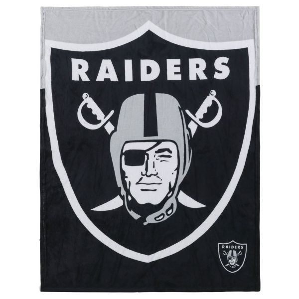 Las Vegas Raiders NFL Supreme Slumber Plush Throw Blanket