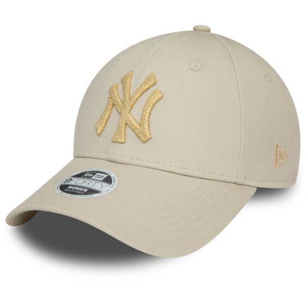 New Era 9Forty Womens Cap - METALLIC New York Yankees stone