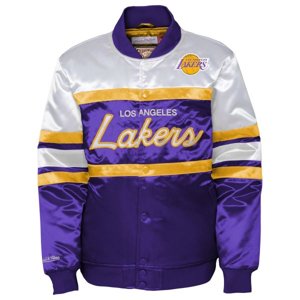 M&N Heavyweight Satin Jacket - SCRIPT Los Angeles Lakers