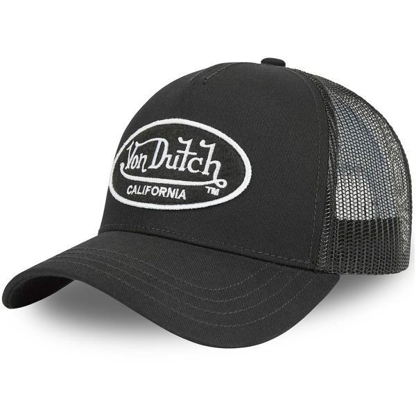Von Dutch Trucker Mesh Strapback Cap - OVAL PATCH charcoal
