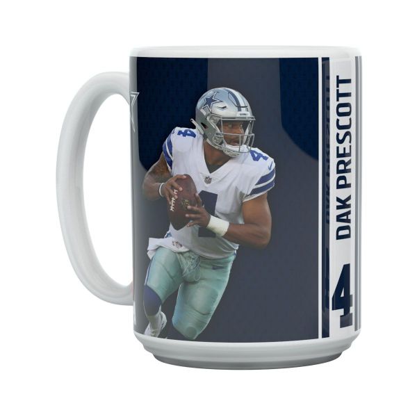 Dak Prescott MOTION Dallas Cowboys NFL 15oz Mug