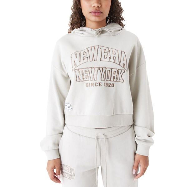 New Era Ladies Cropped Fleece Hoody stone beige