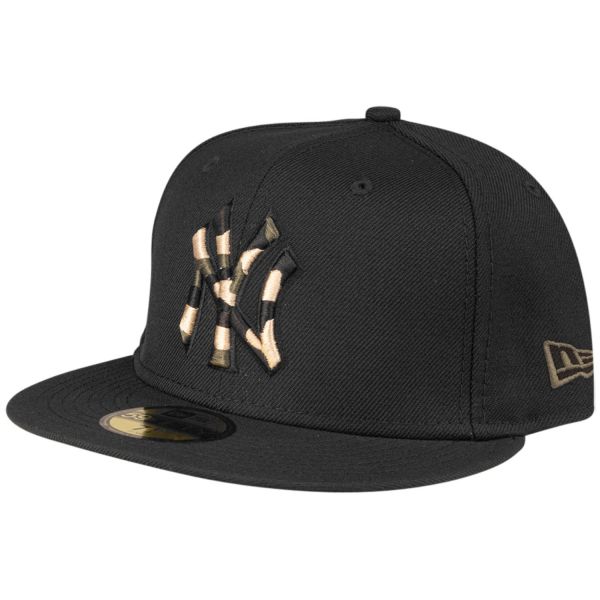 New Era 59Fifty Fitted Cap - NY Yankees noir / wood camo