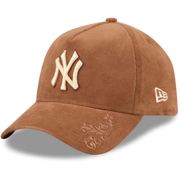 New Era A-Frame Snapback Cap CORD New York Yankees peanut
