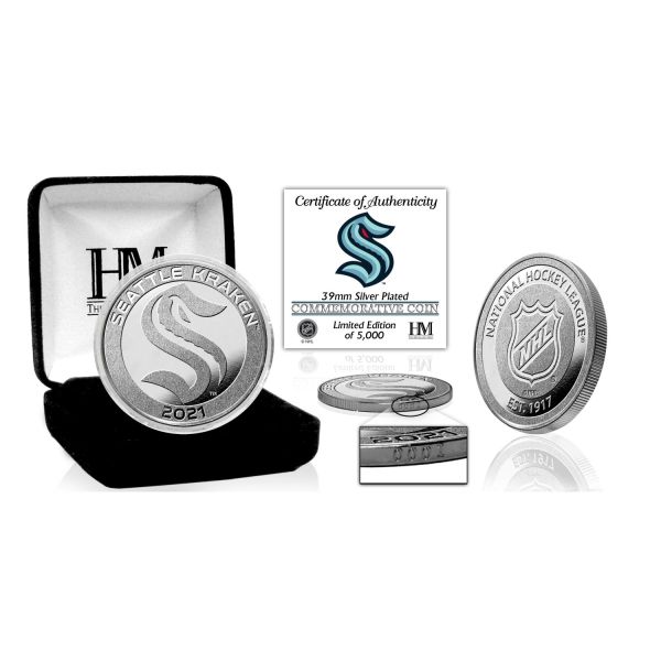 Seattle Kraken NHL Commemorative Coin (39mm) argenté