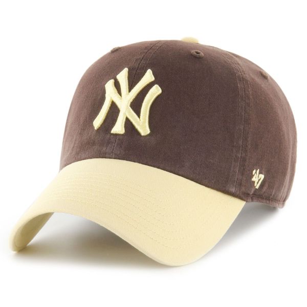 47 Brand Strapback Cap - CLEAN UP New York Yankees brown