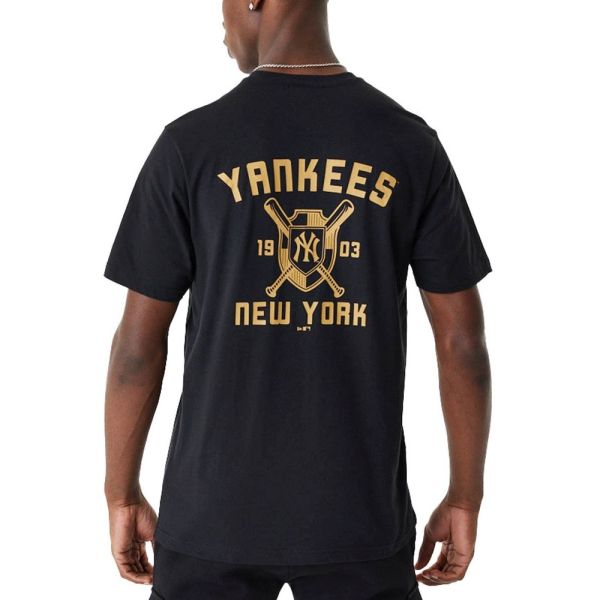 New Era Shirt - BACKPRINT MLB New York Yankees schwarz