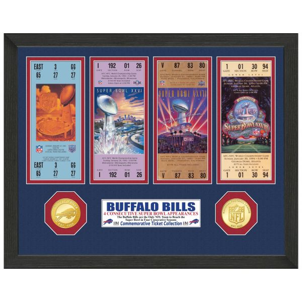 Buffalo Bills Super Bowl Appearances Ticket Coin Photo Mint