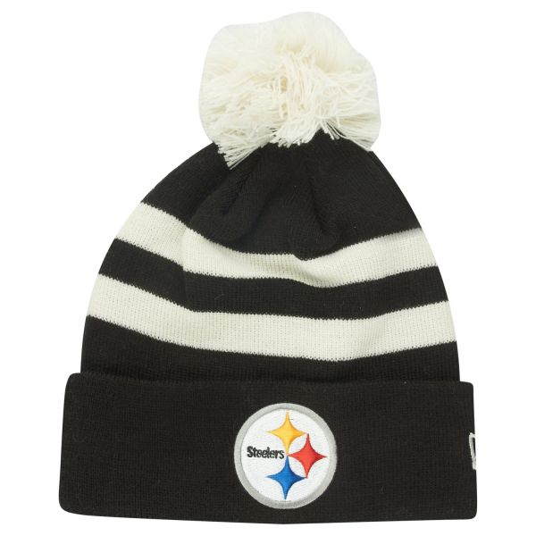 New Era Knit Winter Beanie - IVORY Pittsburgh Steelers